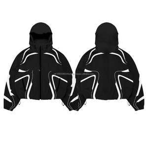Chaqueta Cortavientos Deportiva Personalizada de Alta Calidad, Ajustada, Elástica, de Poliéster con Bloques de Color, Ropa Deportiva de Nailon - Product Image 6