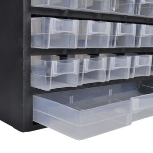 Armoire de rangement en plastique à 41 tiroirs, collection de 2 boîtes à outils - Product Image 3