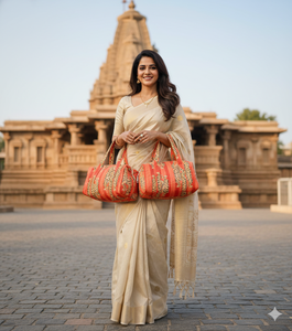 Mini Duffle Bags Cotton Quilted for <b>Women</b> Quality Boho Cotton Quilted <b>Travel</b> Bag Printed Design - Product Image 2