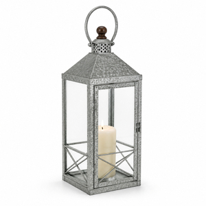 Galvanized Metal Lantern with Die-Cut <b>Snowflake</b> Pattern Vintage Iron Christmas Candle Holder Garden <b>Decor</b> Wholesale Suppliers - Product Image 5