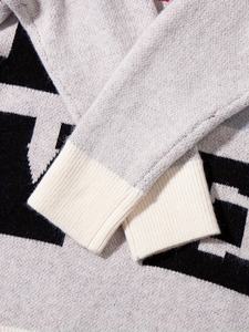 Pull en tricot décontracté à col rond avec motif jacquard personnalisé, 100% coton, pull en tricot ample pour homme - Product Image 2