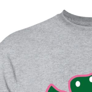 T-shirt gris imprimé graphique, manches courtes, col rond, en coton, personnalisé, décontracté, streetwear, pour tous les jours - Product Image 2