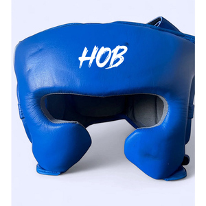 Protector de Cabeza para Boxeo HOB, Cuero PU Azul, Unisex, Casco Deportivo Protector para Adultos - Product Image 1