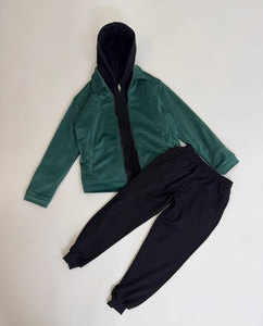 Conjunto Deportivo de 2 Piezas para Hombre HANANZA APPAREL, con Capucha y Bloques de Color, 100% Algodón, Chaqueta con Cierre y Pantalones Jogger con Cordón, Estilo Casual para Otoño - Product Image 2