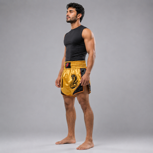 Shorts de Muay Thai professionnels offrant un confort premium, une construction durable et une coupe athlétique pour l'entraînement et la compétition. - Product Image 2