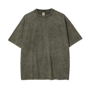 เสื้อยืดคอตตอนสตรีทแวร์ลายโลโก้สั่งทำขายส่งสำหรับผู้ชาย ล้างสีแบบแอซิด โลโก้สั่งทำ สินค้ามาใหม่ปี 2026 คุณภาพสูง - Product Image 2