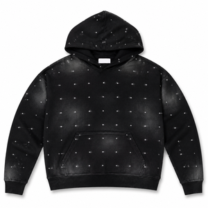 เสื้อฮู้ดดี้พรีเมียมขายส่ง ผ้าฝ้าย 100% ซับในอย่างดี เป็นมิตรกับสิ่งแวดล้อม ประดับด้วยคริสตัล ลุควินเทจฟอกสีสไตล์สตรีทแวร์ ทรงโอเวอร์ไซส์ - Product Image 2