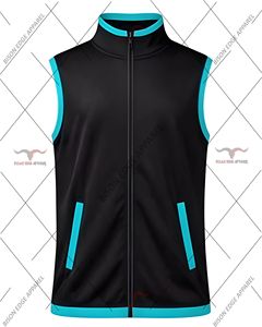 <b>Men's</b> Breathable Color Blocked <b>Vest</b> With Zipper Turn-down Collar Casual Outer Wear Red <b>Black</b> Blue Spring Regular Fit - Product Image 2