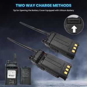 วิทยุพกพา UV-5R เครื่องรับส่งวิทยุมือถือแบบสองทิศทางกำลังสูงชาร์จได้วิทยุแฮมสำหรับการผจญภัยกลางแจ้ง-จำเป็น - Product Image 3