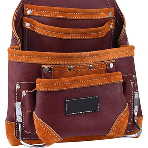 Wholesale Best Selling Made Pakistan Multi-Purpose Heavy-Duty Leather Waist <b>Tool</b> <b>Bag</b> High Quality OEM Customizable Waterproof - Product Image 5