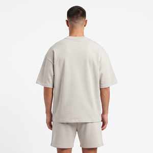 Ensemble de survêtement 2 pièces pour homme, nouvelle collection été, coupe ample, t-shirt à manches courtes et short, personnalisable avec logo – Vente chaude - Product Image 6