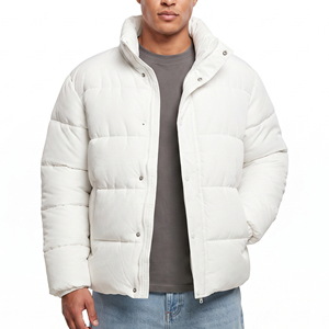 Men Fashion <b>Quilted</b> Puffer Jacket Wholesale <b>Winter</b> Bubble Coat Mens Stand Collar Button Up Zipper Bubble Jackets Men's - Product Image 6