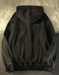 Sudadera con Capucha Estilo Hip Hop Americano Retro, Lavado Desgastado, Corte Regular, Informal para Hombre, 300 Gramos, Servicio OEM, Bangladesh - Product Image 2