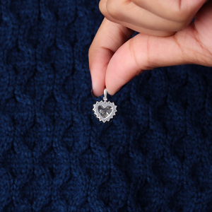 Pendentif de fiançailles solitaire en diamant de laboratoire 2,50 TCW / Pendentif de demoiselle d'honneur en diamant de laboratoire taille cœur / Diamant écologique en or 14 carats - Product Image 2