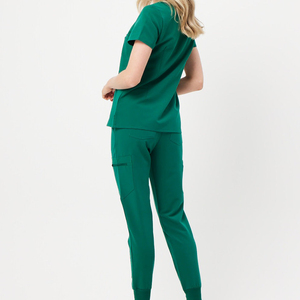 Ensemble de Blouses Médicales Multipoches pour Femmes, Uniforme d'Infirmière, Tenue d'Hôpital Extensible, Vêtements de Travail pour Soignants, Fournisseur OEM - Product Image 4