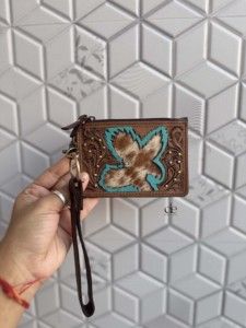 Nuevo Monedero de Cuero Genuino 2026, Elegante Cartera para Tarjetas ATM, Monedero para Monedas, Cuero Repujado a Mano con Mariposa Bordada, Monedero para Mujer - Product Image 5