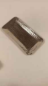 Bandeja de servir rectangular de aluminio fundido estilo antiguo, bandeja decorativa dorada para buffet, para mesa y otomana. - Product Image 2