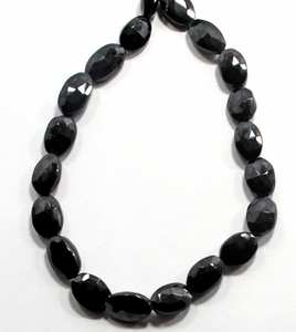 Cuentas ovaladas facetadas de espinela negra natural, hilo de piedras preciosas, cuentas sueltas para la fabricación de joyería al por mayor - Product Image 6