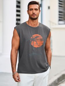 เสื้อกล้ามออกกำลังกายลำลองสำหรับผู้ชายเสื้อแขนกุดสำหรับผู้ชายเสื้อแขนกุดออกแบบโลโก้ได้ตามต้องการ - Product Image 1
