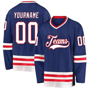 Maillot de hockey sur glace personnalisé à manches longues, uniforme d'équipe, nom et numéro personnalisés, chemise de sport - Product Image 5
