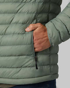 Chaqueta Acolchada con Capucha para Hombre, Color Sólido, Rellena de Plumón, Cierre de Cremallera, Resistente al Viento, Estilo Casual para Invierno, Corte Regular - Product Image 4