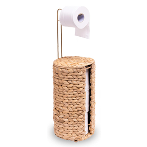 Support de papier toilette Artex Hai Nam en jacinthe d'eau naturelle, style bohème, autoportant, organisateur de rangement - Product Image 1