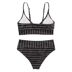 Ensembles de maillots de bain personnalisés pour femmes, maillots de bain bikini pour filles, ensemble de bikinis, maillot de surf à épaules tombantes, maillot de bain femme de haute qualité - Product Image 3