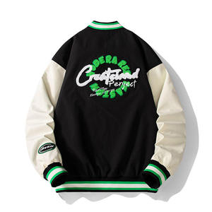 Vestes universitaires d'hiver pour hommes grandes tailles, vente en gros, broderie de logo personnalisée, 100% laine, style hip-hop, soldes - Product Image 4