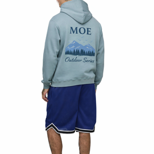 Sweat-shirt à capuche avec imprimé graphique au dos pour homme, style streetwear, fabrication en gros OEM - Product Image 2