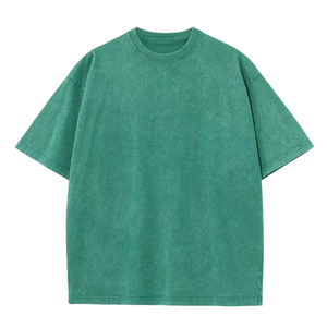เสื้อยืดคอกลมผู้ชายปี 2026 ผ้าฟลีซฟอกสี ทรงสั้น แขนสั้น คุณภาพสูง ผ้าฝ้าย 100% ระบายอากาศได้ดี ป้องกันรังสียูวี แห้งเร็ว - Product Image 1
