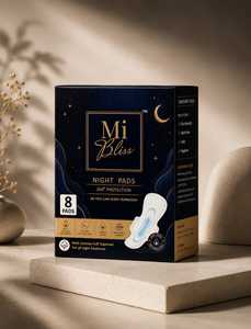 Protège-slips Mi Bliss 320 mm avec ailettes, couche supérieure en coton doux, super haute absorption, respirant, antibactérien, protection anti-fuites - Product Image 2
