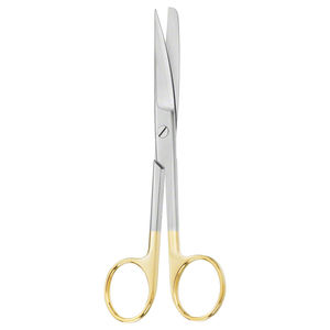 Ciseaux chirurgicaux demi-or à lame tranchante et arrondie, en acier, pour opérations et pansements, ciseaux à coupes pour points de suture, certifiés CE, usage général - Product Image 1