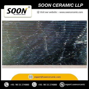 SOON CERAMIC LLP - Losa Grande de Calcita Negra Magnética Acanalada 2, Pulida, Moderna, Ecológica, Modelo 3D para Pared de Sala de Estar - Product Image 2