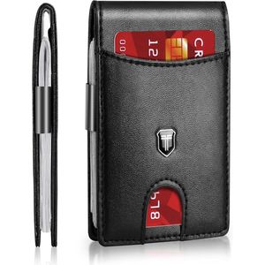 Portafoglio Bifold Sottile da Uomo con Protezione RFID, Finestra ID, Tasca Frontale, Porta Carte Sottile e Fermasoldi – Regalo per Lui - Product Image 1