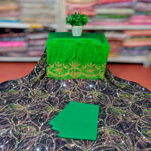 Imprimé indien importé Jacquard Fransawi Dirac Set Stone Design élégant Robes de mariage et de soirée pour femmes pour filles - Product Image 1