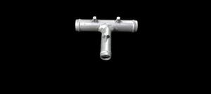 ข้อต่อทีเชื่อมต่อแบบอุตสาหกรรม รูปตัวที สำหรับท่อ 3 ทาง พร้อมขาสำหรับยึด - Product Image 2