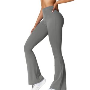 Pantalon de yoga et de fitness quotidien, coupe bootcut, ourlet évasé, en maille extensible, avec logo personnalisé, fabricant de vêtements de sport, vêtements de yoga et de fitness - Product Image 1