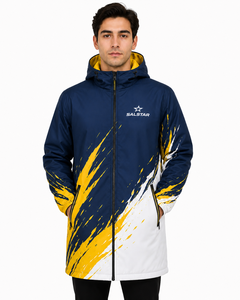 SALSTAR Parka con Capucha para Hombre, Manga Larga, Impermeable, Deportiva, con Estampado, Poliéster, Cierre de Cremallera, Logotipos Personalizados, Suministro de Fábrica - Product Image 3