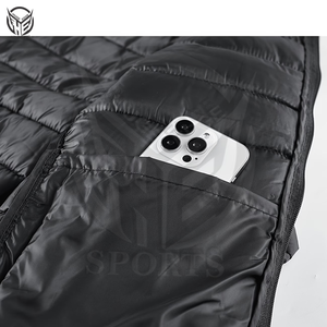 Chaqueta de Invierno con Capucha 100% Poliéster, con Cierre de Cremallera, Tejido Brillante, Secado Rápido, Resistente al Viento, Servicio OEM para Hombre - Product Image 3
