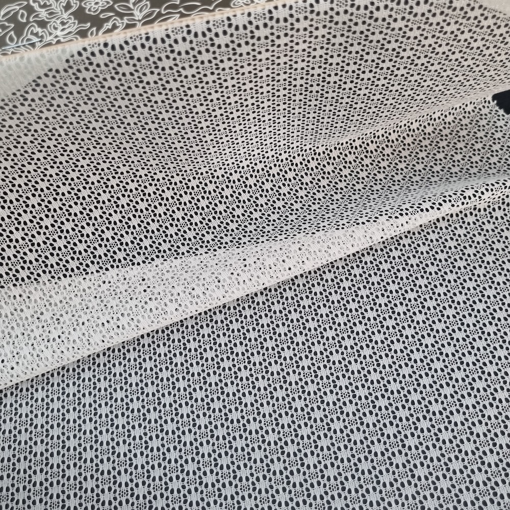 Floral Micro Mesh Stretch Lightweight Lace Fabric 147cm Nylon Spandex Warp Knit Clothes Underwear Premium Korean Quality