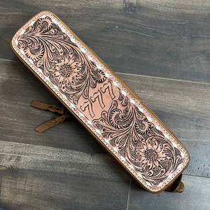 Support de fer à friser en cuir véritable artisanal de qualité supérieure, motif porte-bonheur 777, résistant à la chaleur, pour l'organisation des outils de coiffure - Product Image 4