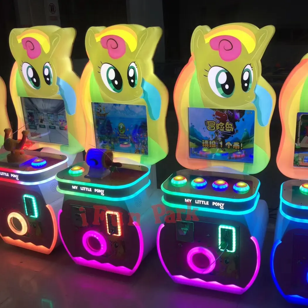 Çocuklar serisi yarış simülatörü için silah simülatörü çocuk bilet sikke işletilen Arcade oyun makineleri Kis bölge