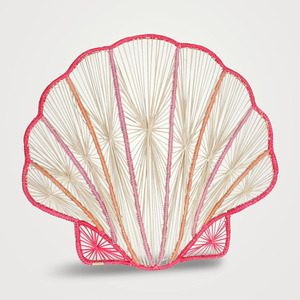 Meilleures ventes 2026 : Assiettes de présentation en rotin en forme de coquillage, sets de table bohèmes en rotin, sets de table en corde de papier du Vietnam (OEM accepté) - Product Image 1