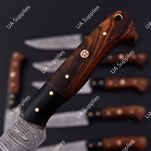 Cuchillos de Cocina de Acero de Damasco de Moda, Superventas, Ambidiestros, con Acabado Cepillado y Mango Ergonómico de Madera de Palisandro para Uso Culinario - Product Image 4