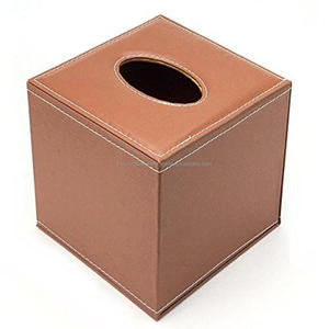 Boîte à mouchoirs en cuir véritable, distributeur de mouchoirs écologique, boîte à mouchoirs en cuir, logo personnalisé - Product Image 6