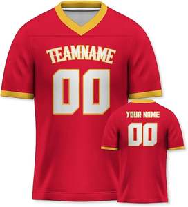 Personnalisez votre propre maillot de football cousu/imprimé avec nom et numéro personnalisés, maillot de football américain dégradé pour hommes et garçons - Product Image 1