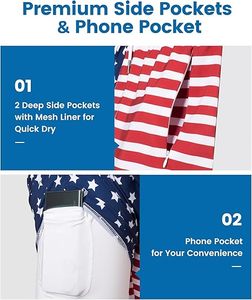 กางเกงว่ายน้ำชาย 7 นิ้ว กางเกงขาสั้นว่ายน้ำ ชุดว่ายน้ำ กางเกงบอร์ดชอร์ต - Product Image 3