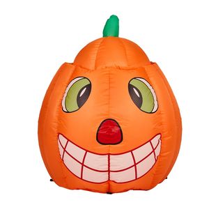 Decorazione Gonfiabile di Halloween a Forma di Zucca Fantasma Animata da 85 cm in PVC con LED per Feste Interne ed Esterne - Product Image 4