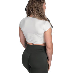Camiseta Deportiva Corta para Mujer, Ajustada, Lisa, Ecológica, Ligera, 190 g/m², para Gimnasio, OEM - Product Image 6