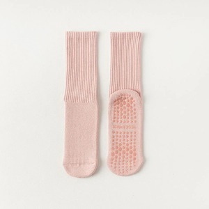 Basic Plain Adults Crew <b>Socks</b> Anti-slip <b>Grip</b> for LOGO <b>Customization</b> Letter Pattern Spring Knitted Bottom Logo Yoga Pilates - Product Image 3